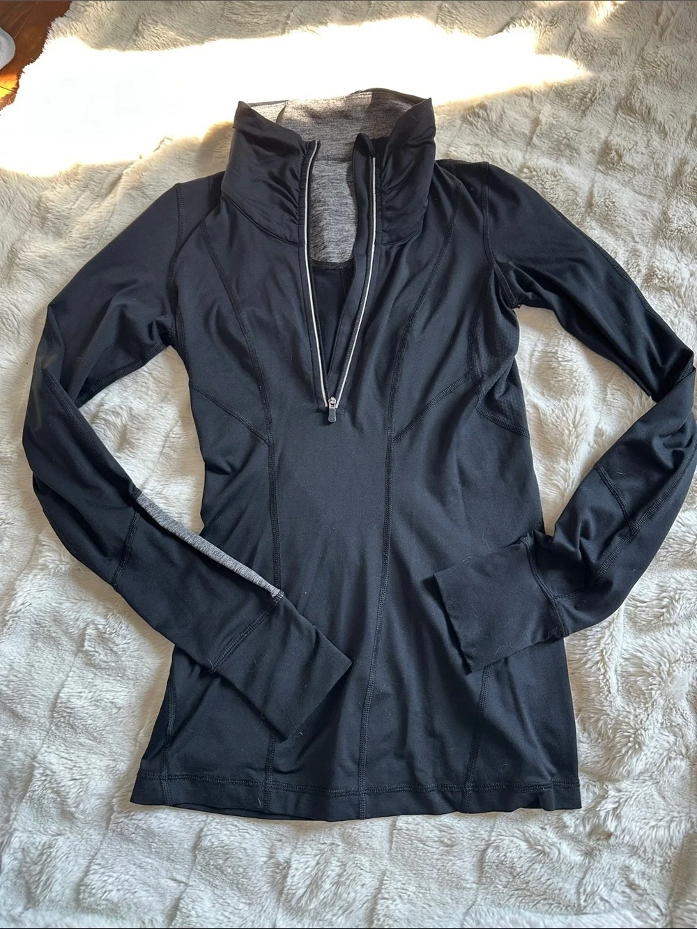 lululemon athletica Black Half-Zip Long Sleeve Pullover
